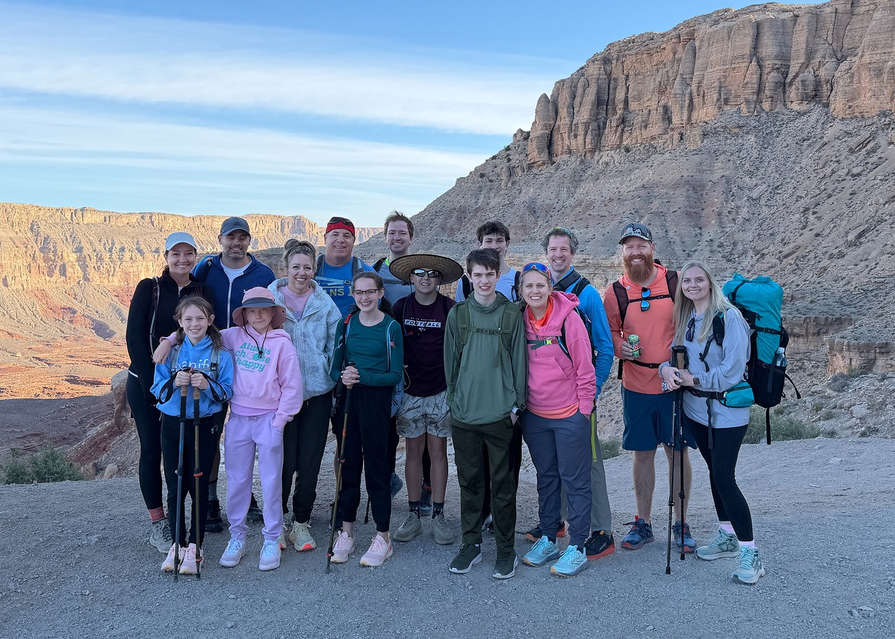 Entire group gathered at Hilltop before the hike