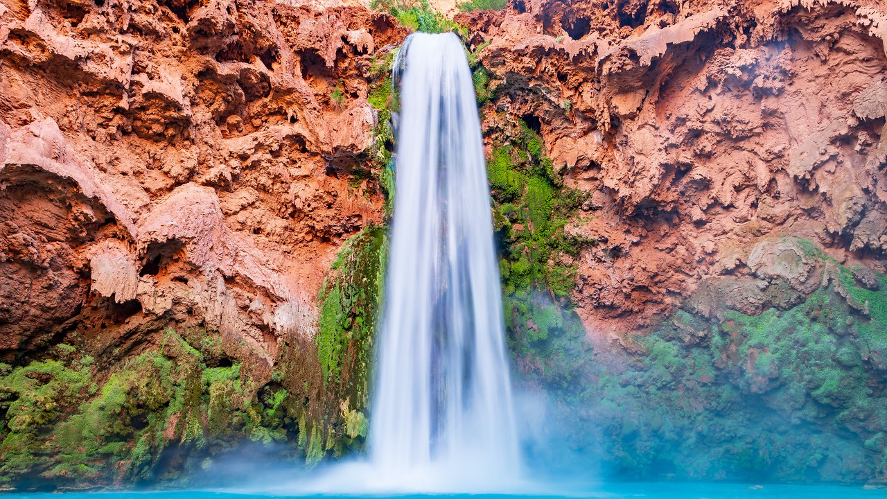 Mooney Falls and its turquoise pool