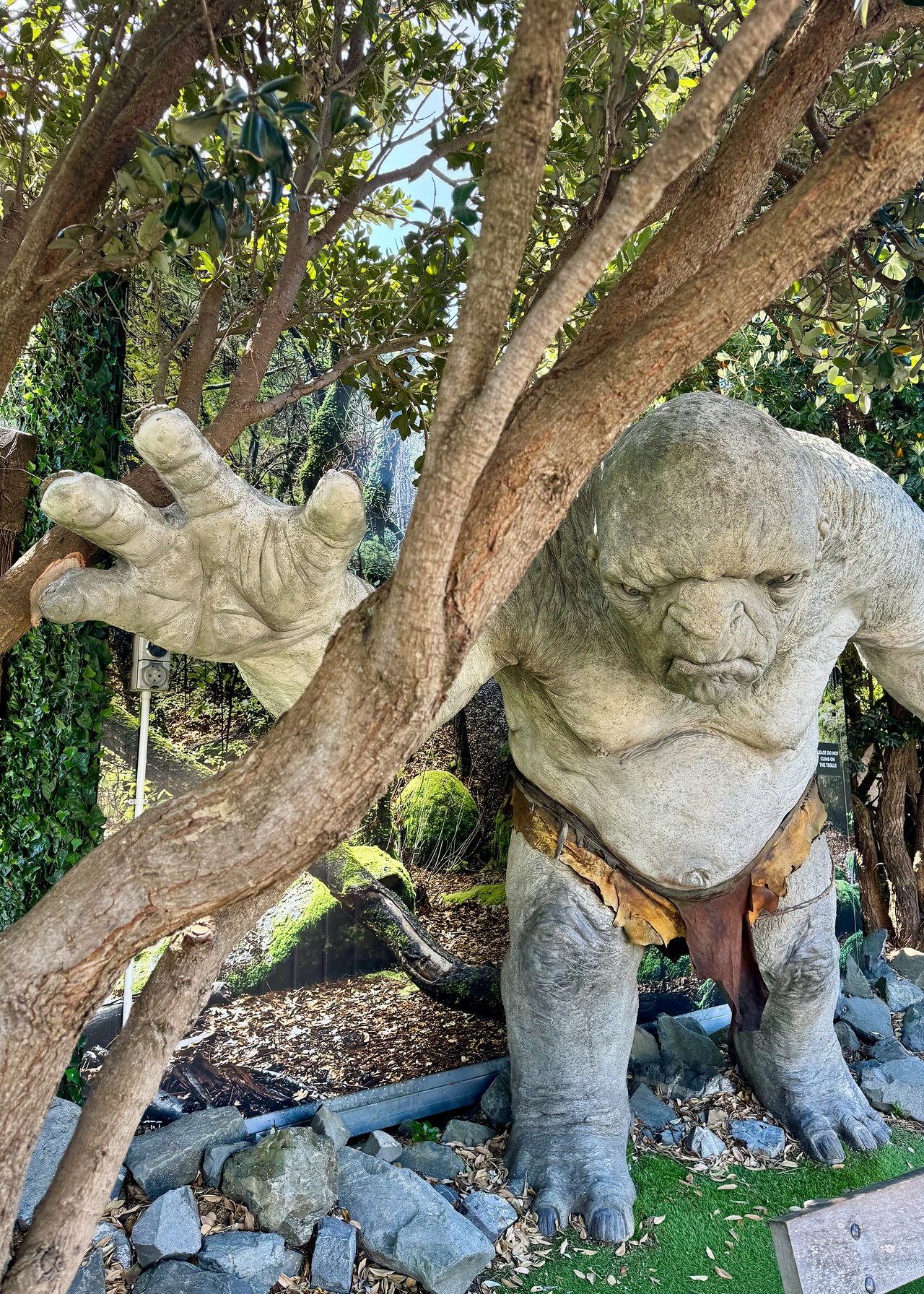 Large troll figure outside Wētā Workshop in Wellington, New Zealand.