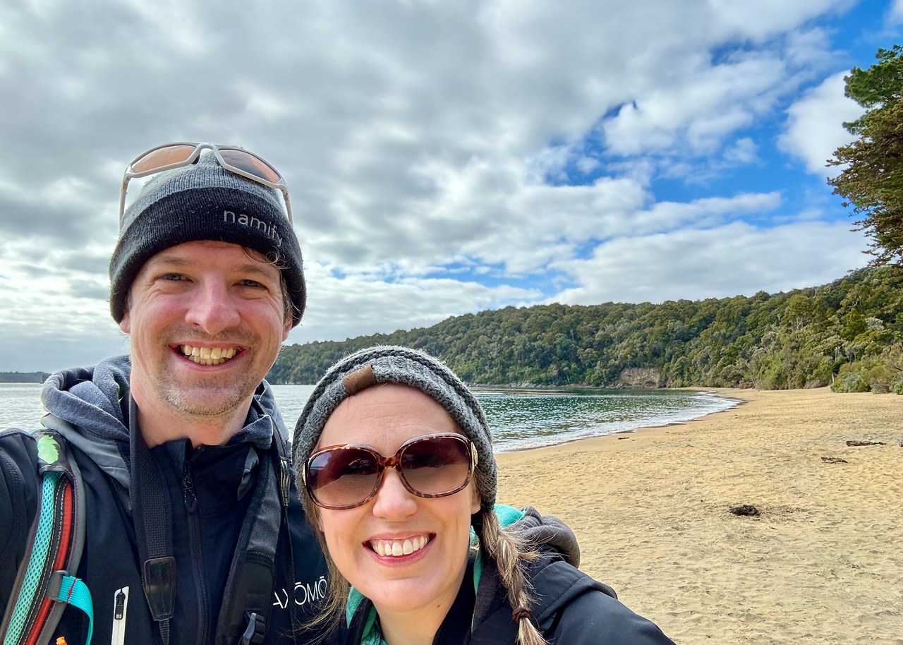 Mike and Stacy exploring Ulva Island together